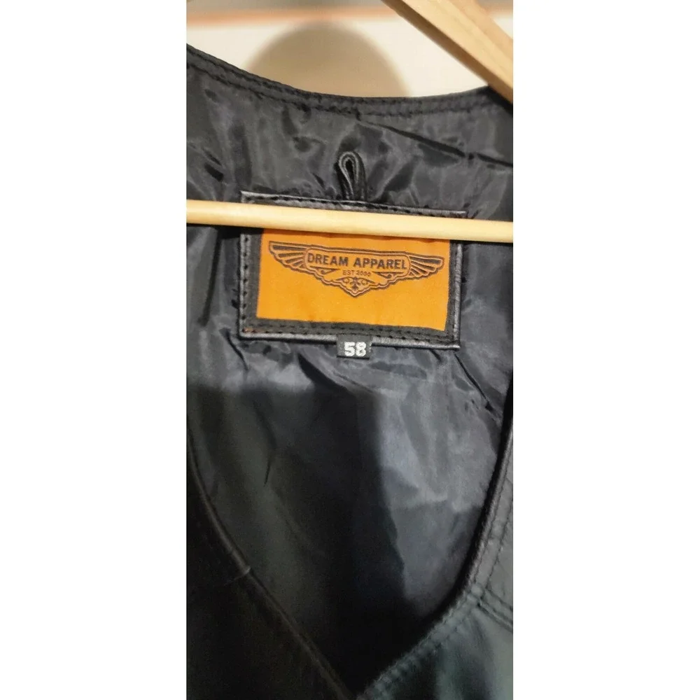 Gargoyle Bells Gun Pocket‎ Vest Leather Biker Concealed Carry Men's NWT 58